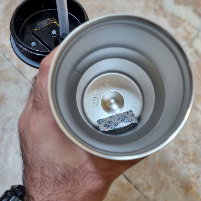 تراول ماگ اچ اس کاپ دسته استیل اورجینال گنجایش ۴۰۰ میل - تصویر 4